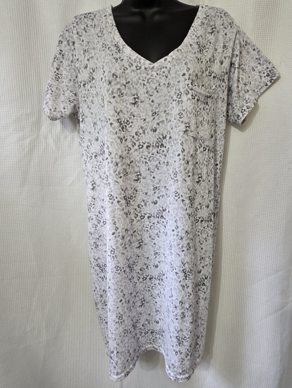 Marilyn Monroe Light Gray Printed V-Neck Night Gown